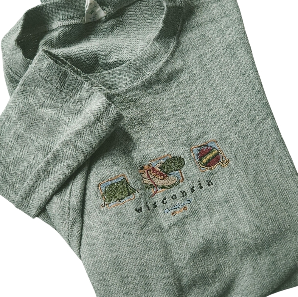 Vintage Artisans Single Stitch Wisconsin Camping Tshirt Sz XXL